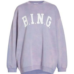 Anine Bing Tyler Sweatshirt Washed Lavender, Small